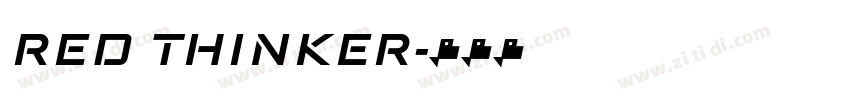 RED THINKER字体转换